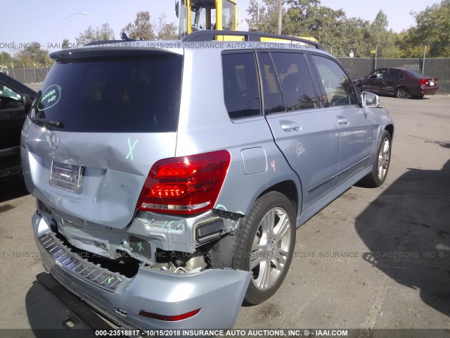 WDCGG5HB1DG027082 - 2013 MERCEDES-BENZ GLK 350 SILVER photo 4