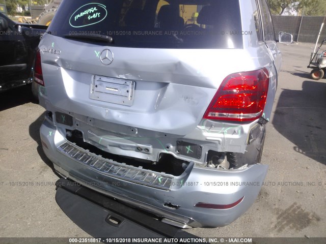 WDCGG5HB1DG027082 - 2013 MERCEDES-BENZ GLK 350 SILVER photo 6