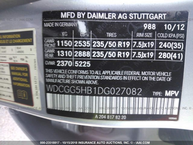 WDCGG5HB1DG027082 - 2013 MERCEDES-BENZ GLK 350 SILVER photo 9