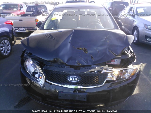 KNAFU4A22A5238777 - 2010 KIA FORTE EX BLACK photo 6