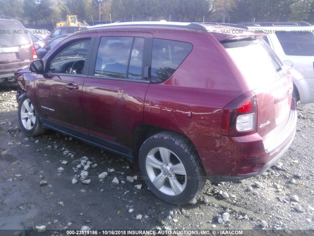 1C4NJDEB7ED528901 - 2014 JEEP COMPASS LATITUDE RED photo 3