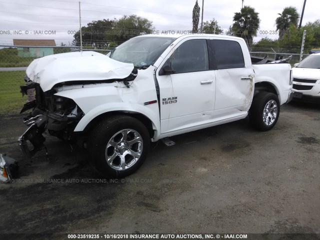 1C6RR7NM0HS881646 - 2017 RAM 1500 LARAMIE WHITE photo 2