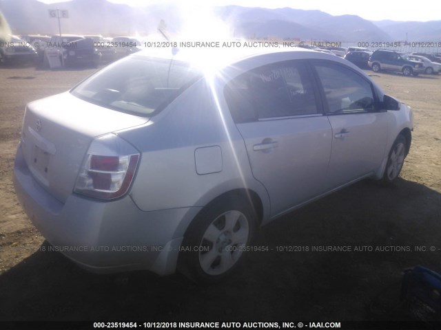 3N1AB61E68L724319 - 2008 NISSAN SENTRA 2.0/2.0S/2.0SL SILVER photo 4