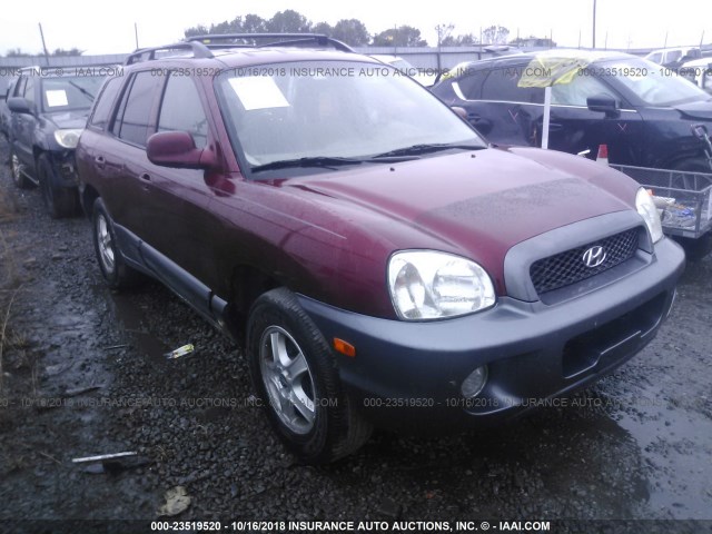 KM8SC73E64U731414 - 2004 HYUNDAI SANTA FE GLS/LX MAROON photo 1