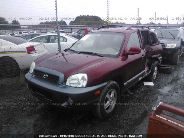 KM8SC73E64U731414 - 2004 HYUNDAI SANTA FE GLS/LX MAROON photo 2