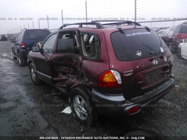 KM8SC73E64U731414 - 2004 HYUNDAI SANTA FE GLS/LX MAROON photo 3