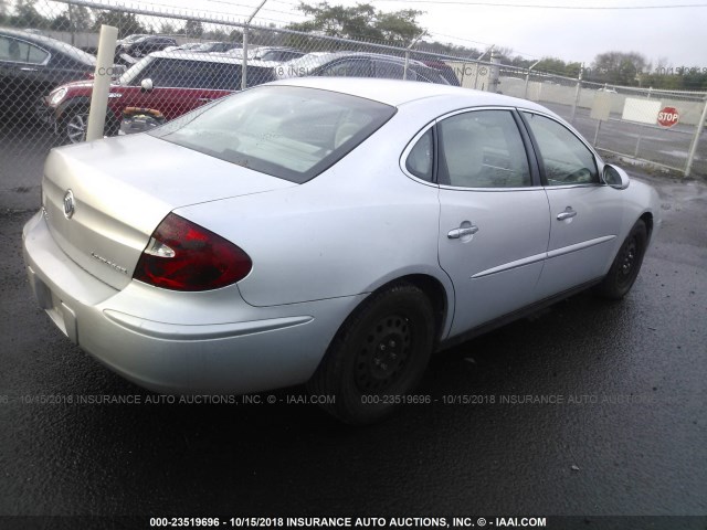 2G4WC532751195193 - 2005 BUICK LACROSSE CX SILVER photo 4