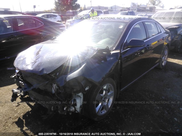 1G1ZC5EB8AF265679 - 2010 CHEVROLET MALIBU 1LT BLACK photo 2