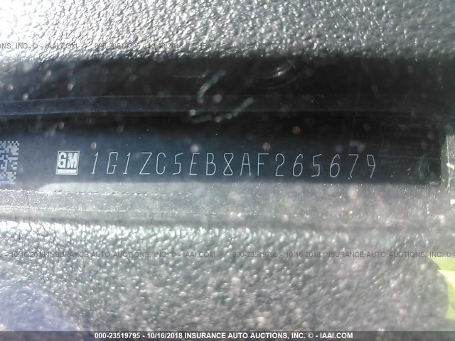 1G1ZC5EB8AF265679 - 2010 CHEVROLET MALIBU 1LT BLACK photo 9