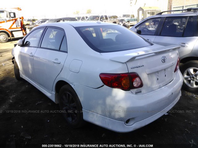 2T1BU4EE5AC464871 - 2010 TOYOTA COROLLA S/LE/XLE WHITE photo 3