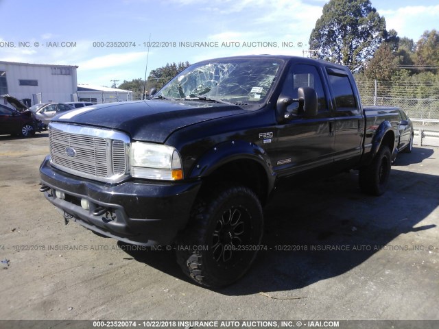 1FTSW31P23EC83948 - 2003 FORD F350 SRW SUPER DUTY BLACK photo 2