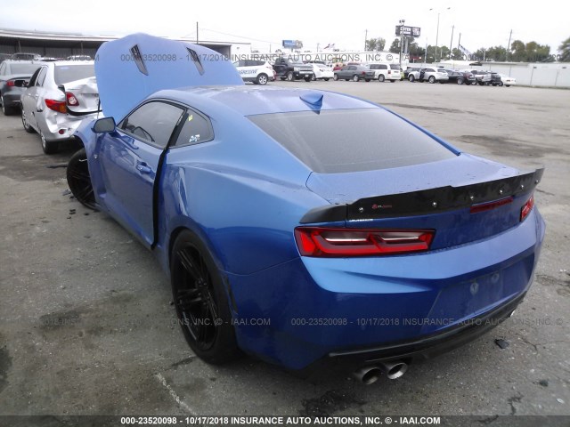 1G1FH1R76H0158890 - 2017 CHEVROLET CAMARO SS 蓝色 照片 3