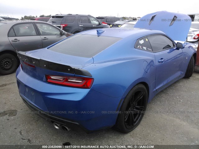 1G1FH1R76H0158890 - 2017 CHEVROLET CAMARO SS 蓝色 照片 4