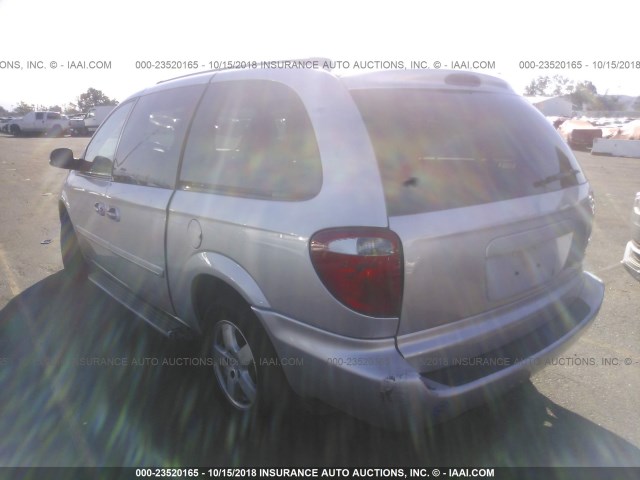 2D4GP44L76R705207 - 2006 DODGE GRAND CARAVAN SXT SILVER photo 3