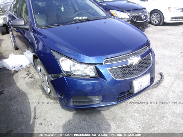 1G1PC5SH2C7215082 - 2012 CHEVROLET CRUZE LS BLUE photo 6