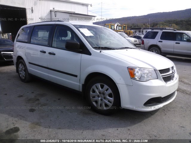 2C4RDGBG1ER327728 - 2014 DODGE GRAND CARAVAN SE WHITE photo 1