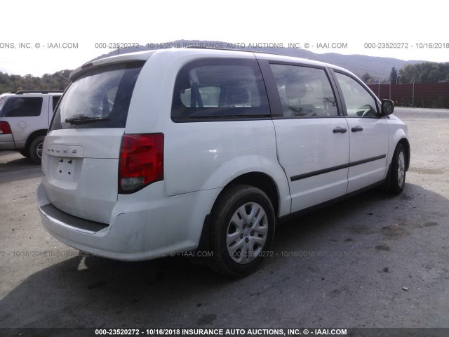 2C4RDGBG1ER327728 - 2014 DODGE GRAND CARAVAN SE WHITE photo 4