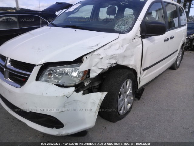 2C4RDGBG1ER327728 - 2014 DODGE GRAND CARAVAN SE WHITE photo 6