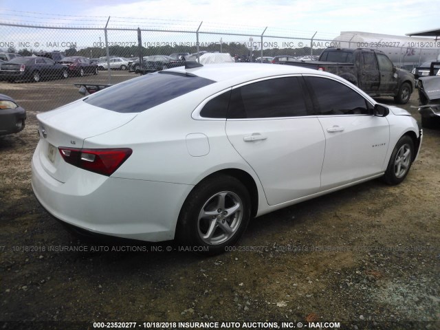 1G1ZB5ST1GF195774 - 2016 CHEVROLET MALIBU LS 白色 照片 4