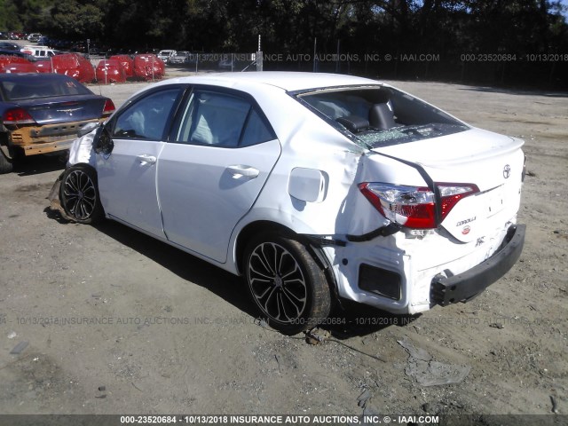 2T1BURHE1FC288319 - 2015 TOYOTA COROLLA L/LE/LE PLS/PRM/S/S PLS WHITE photo 3