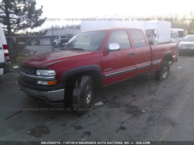 1GCGK29U9YE416380 - 2000 CHEVROLET SILVERADO K2500 RED photo 2