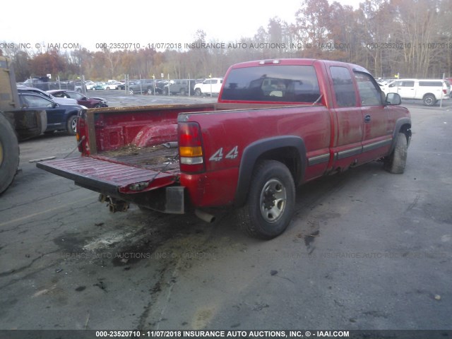 1GCGK29U9YE416380 - 2000 CHEVROLET SILVERADO K2500 RED photo 4