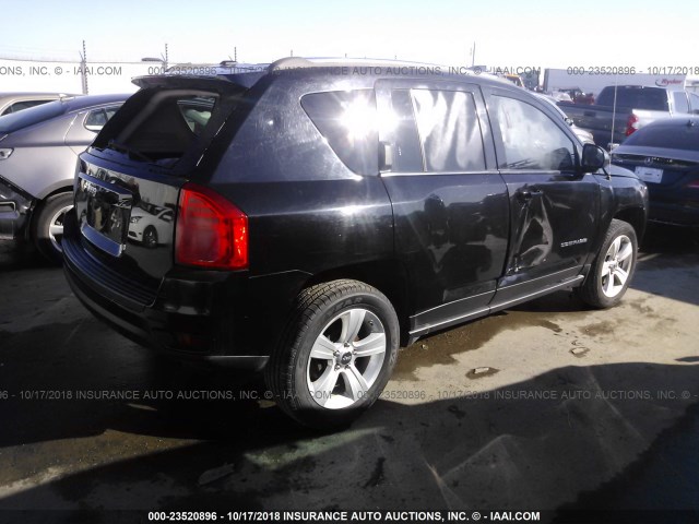 1C4NJCBA1CD723962 - 2012 JEEP COMPASS SPORT BLACK photo 4