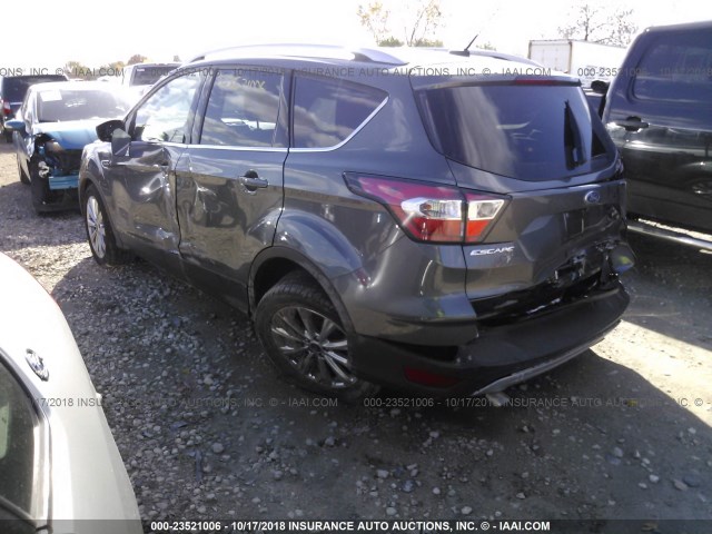 1FMCU9J99HUA90168 - 2017 FORD ESCAPE TITANIUM GRAY photo 3