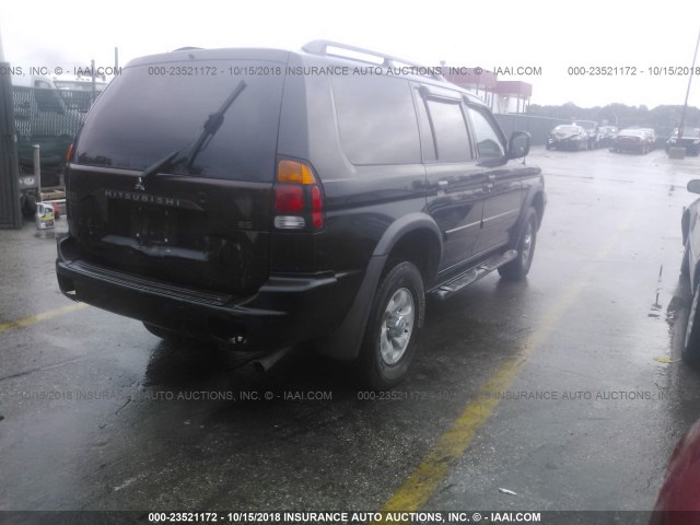 JA4LS21HX3J007795 - 2003 MITSUBISHI MONTERO SPORT ES/SPORT LS BLACK photo 4