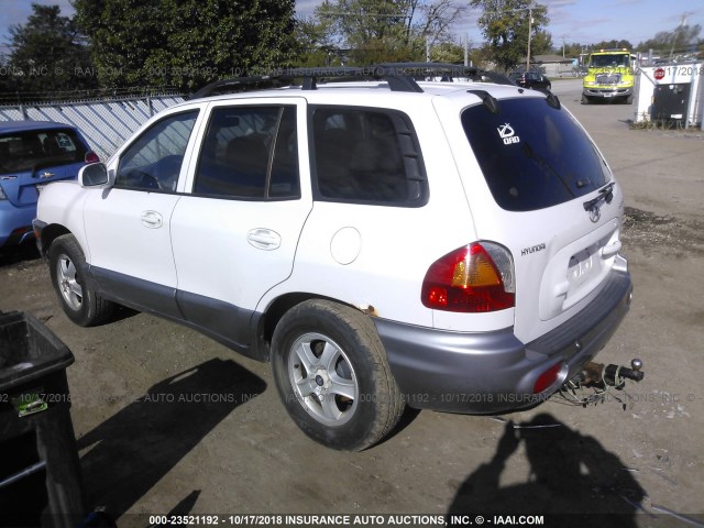 KM8SC73EX4U839065 - 2004 HYUNDAI SANTA FE GLS/LX WHITE photo 3