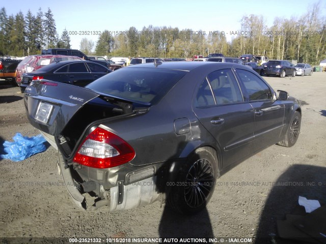 WDBUF87XX8B344774 - 2008 MERCEDES-BENZ E 350 4MATIC GRAY photo 4