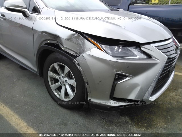 2T2ZZMCAXHC088657 - 2017 LEXUS RX 350/BASE/F SPORT GRAY photo 6