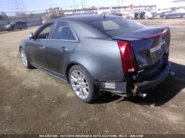 1G6DS5E35C0124137 - 2012 CADILLAC CTS PREMIUM COLLECTION GRAY photo 3