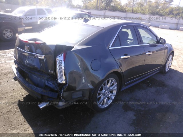 1G6DS5E35C0124137 - 2012 CADILLAC CTS PREMIUM COLLECTION GRAY photo 4