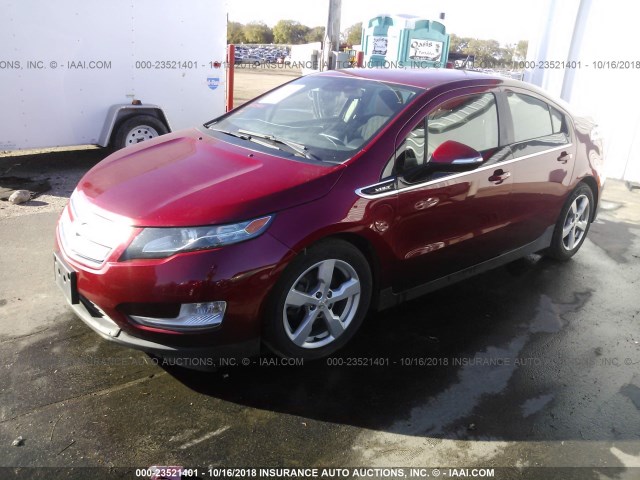 1G1RA6E42DU121865 - 2013 CHEVROLET VOLT RED photo 2