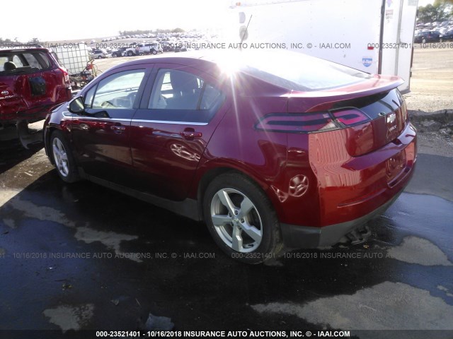 1G1RA6E42DU121865 - 2013 CHEVROLET VOLT RED photo 3