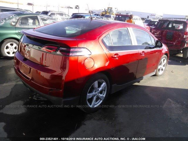 1G1RA6E42DU121865 - 2013 CHEVROLET VOLT RED photo 4