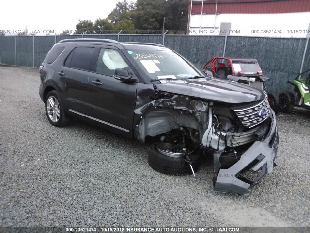 1FM5K7D89HGB77783 - 2017 FORD EXPLORER XLT GRAY photo 1