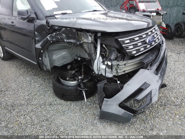 1FM5K7D89HGB77783 - 2017 FORD EXPLORER XLT GRAY photo 6