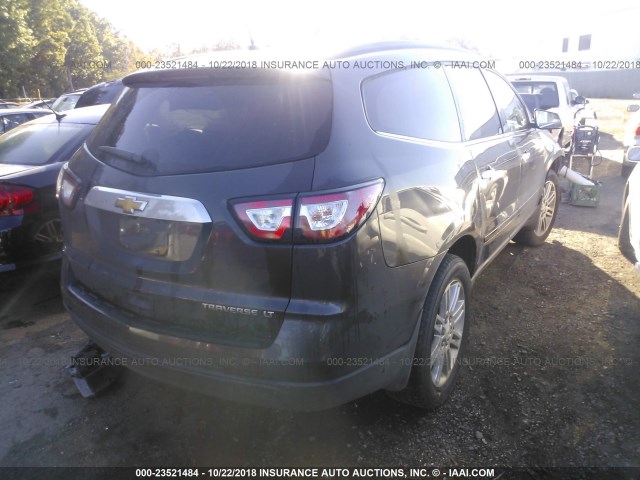 1GNKRGKDXFJ383284 - 2015 CHEVROLET TRAVERSE LT BLACK photo 4