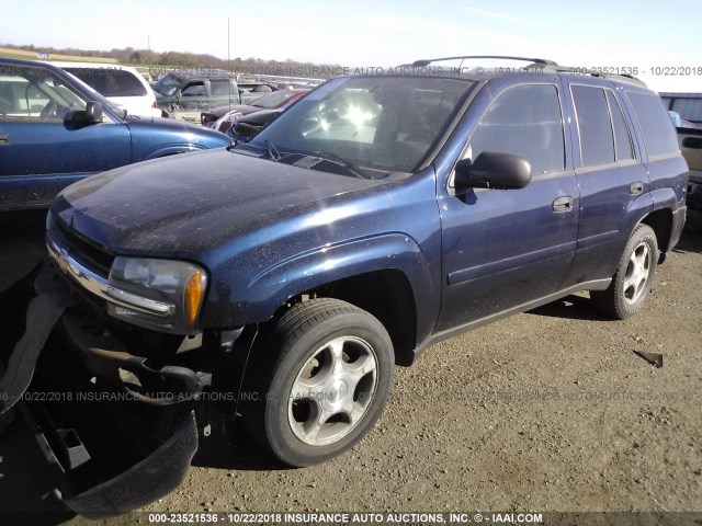 1GNDT13S972234770 - 2007 CHEVROLET TRAILBLAZER LS/LT BLUE photo 2