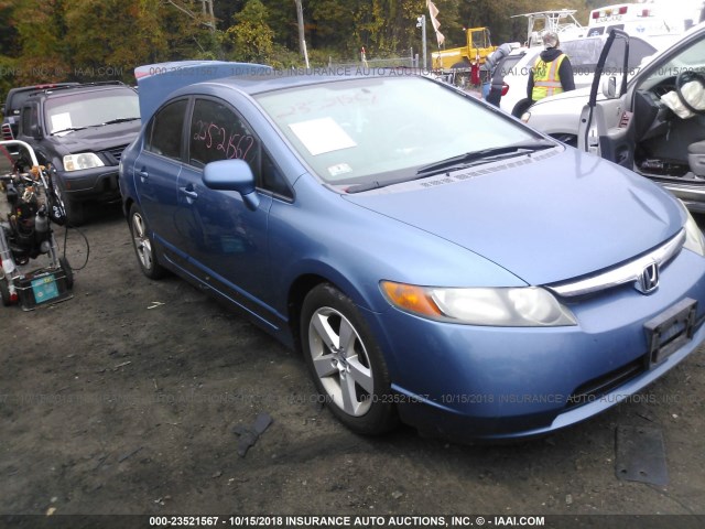 1HGFA169X8L052217 - 2008 HONDA CIVIC EXL BLUE photo 1