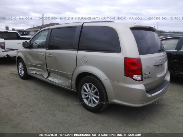 2C4RDGCG3ER252934 - 2014 DODGE GRAND CARAVAN SXT GOLD photo 3