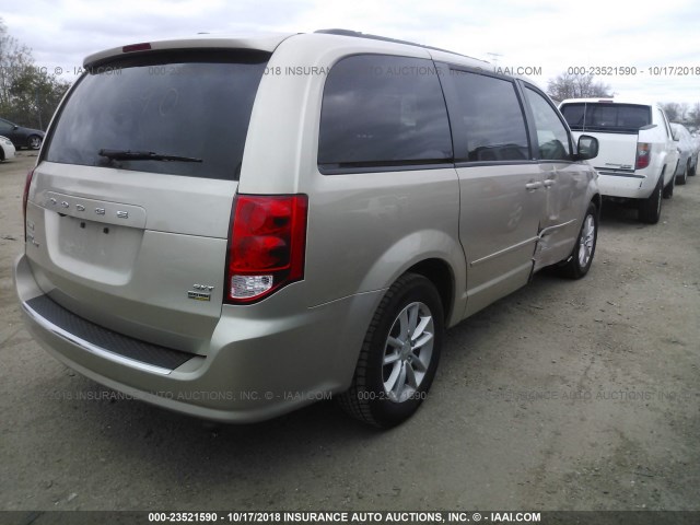 2C4RDGCG3ER252934 - 2014 DODGE GRAND CARAVAN SXT GOLD photo 4