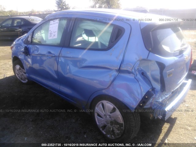 KL8CB6SA6JC479923 - 2018 CHEVROLET SPARK LS BLUE photo 3