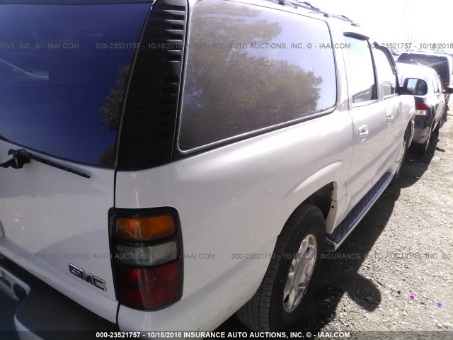 1GKFK66U16J125047 - 2006 GMC YUKON XL DENALI WHITE photo 4