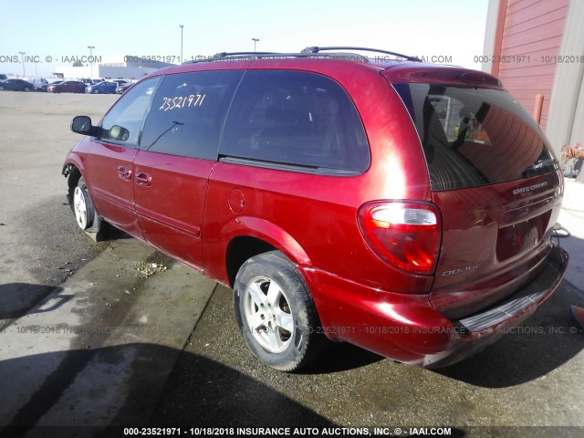 2D4GP44L37R132906 - 2007 DODGE GRAND CARAVAN SXT RED photo 3