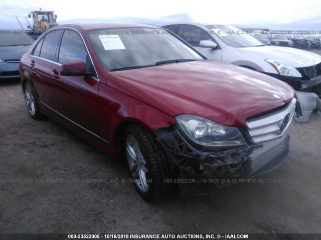 WDDGF4HBXDR249200 - 2013 MERCEDES-BENZ C 250 RED photo 1