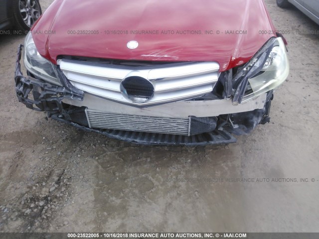 WDDGF4HBXDR249200 - 2013 MERCEDES-BENZ C 250 RED photo 6