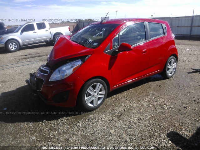 KL8CD6S96FC757789 - 2015 CHEVROLET SPARK 1LT RED photo 2